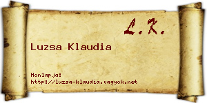 Luzsa Klaudia névjegykártya